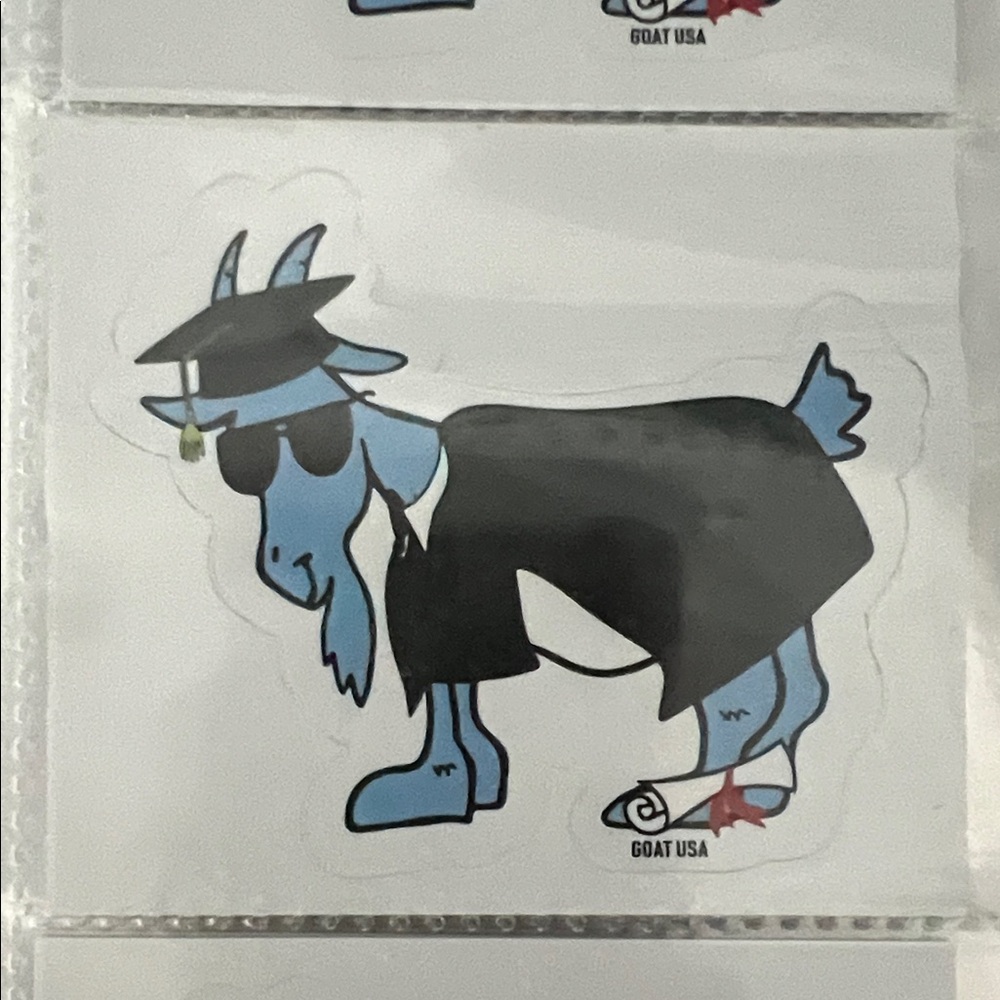 Goat USA Blue Graduation Goat Sticker